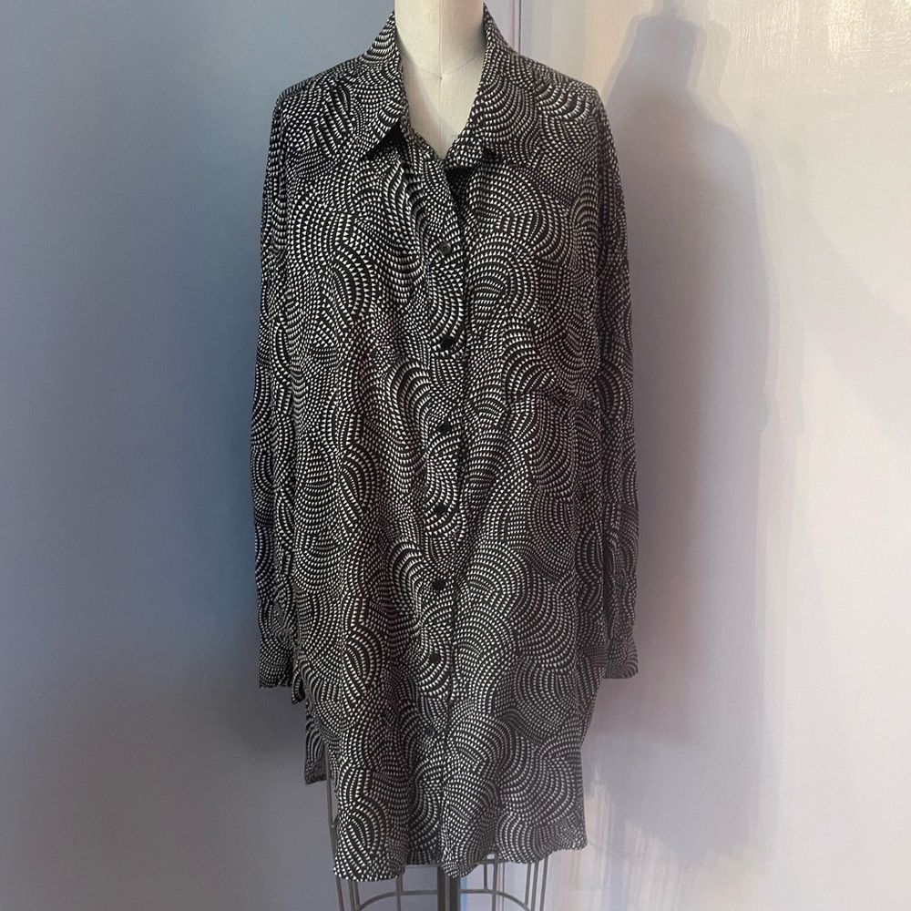 Essentiel Antwerp B/W Print Shirtdress